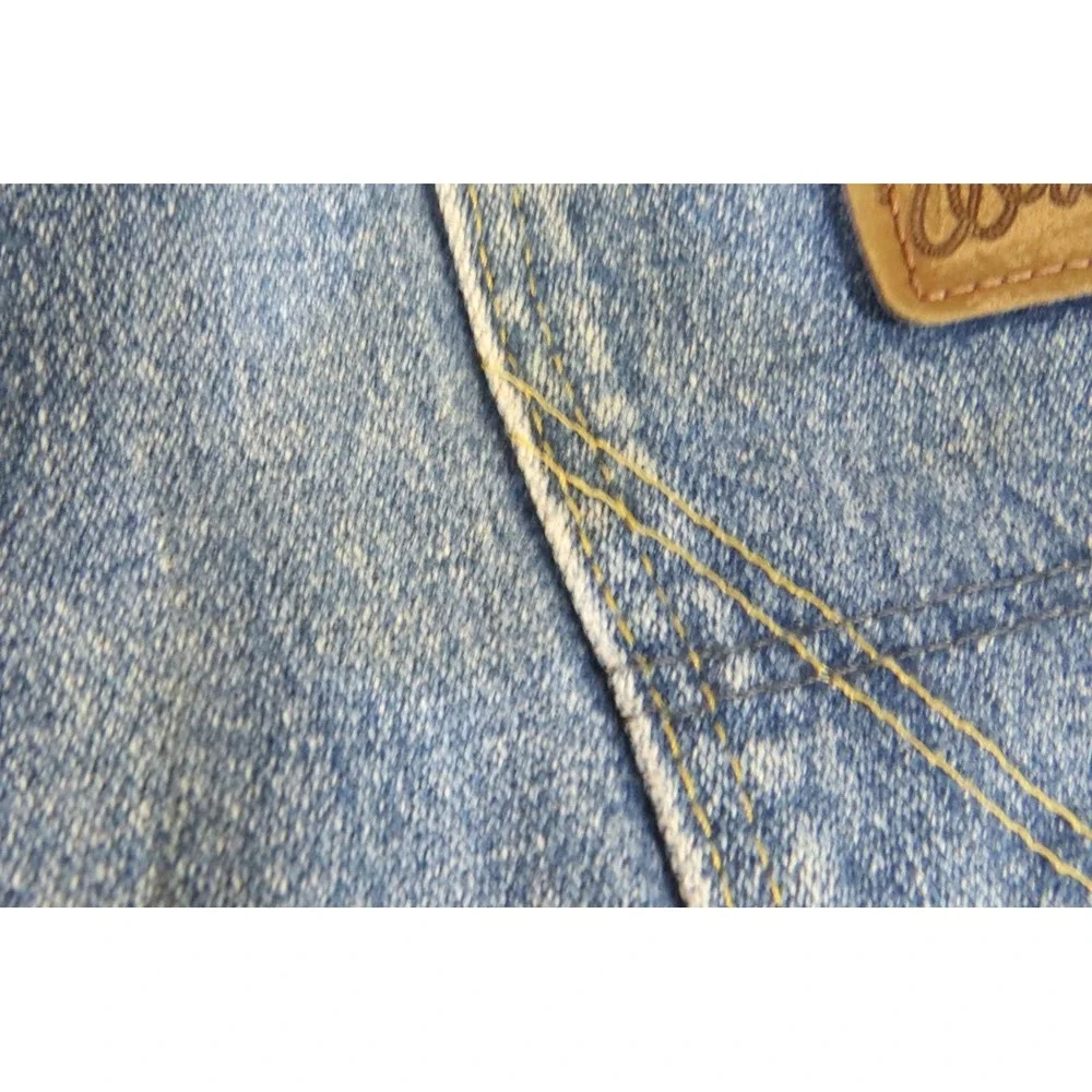 Wrangler George Strait Cowboy Cut Jeans Men 35x32 Blue Denim Western Stone Wash